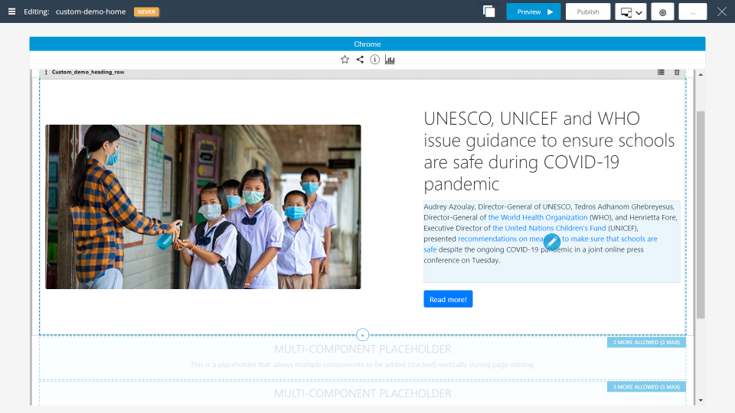 Componente editable en TeamSite