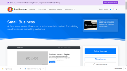 Small Business template de startbootstrap.com