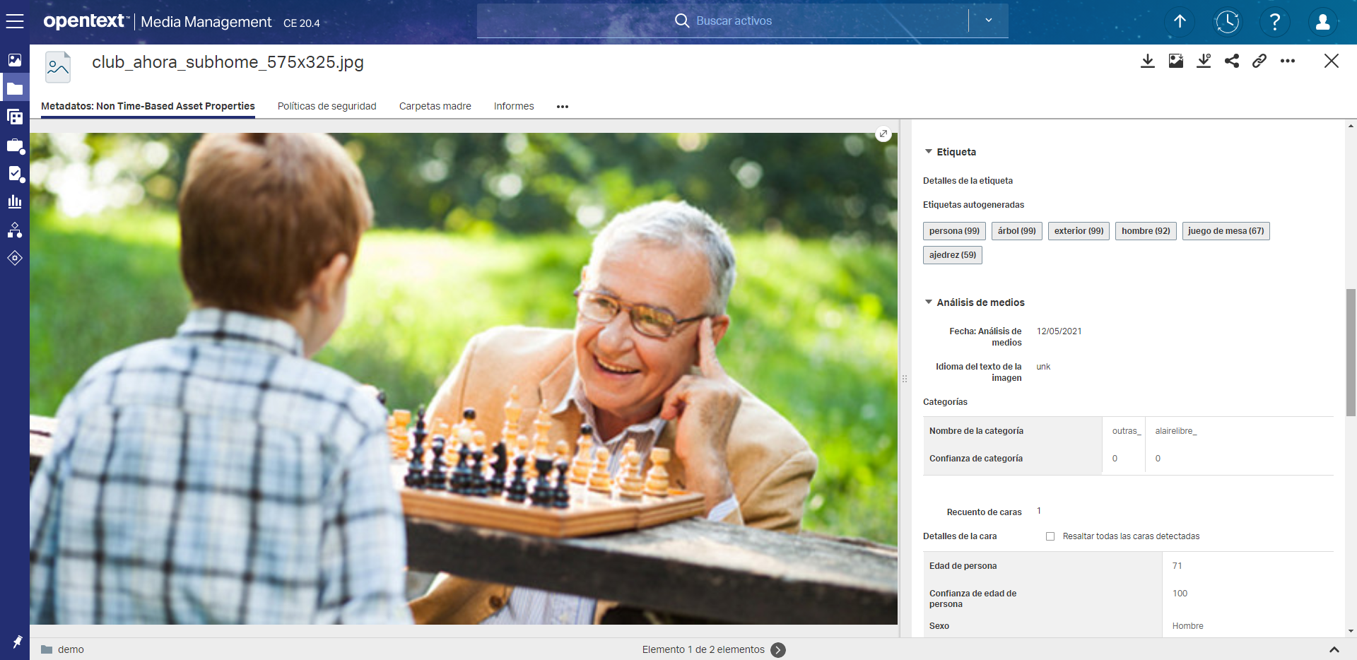 Analisis de la imagen en RMA