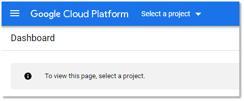 Google Cloud Platform dashboard