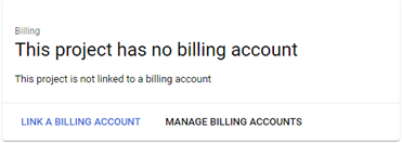 Enable Cloud Vision - This project has no billing account