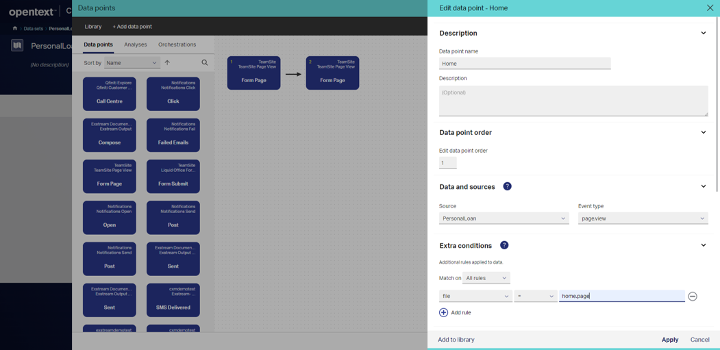 Core Experience Insights - Salvar la configuración del data point