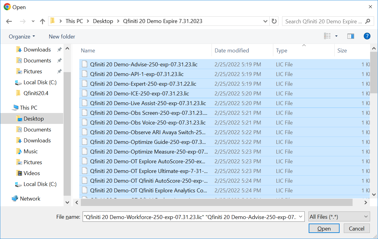 qfinit license keys explorer pop-up