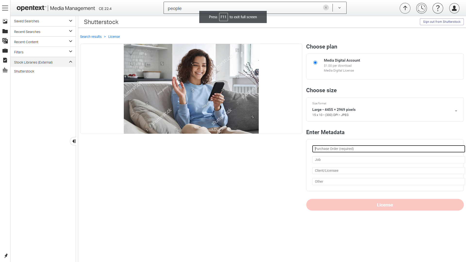 Shutterstock - Choose plan