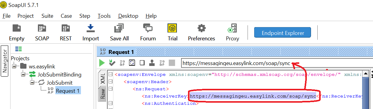 JobSubmit custom request URL updated
