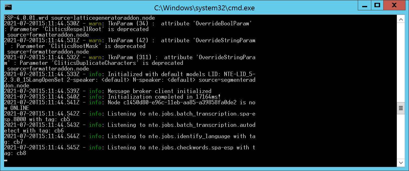 Transcription Engine initialized