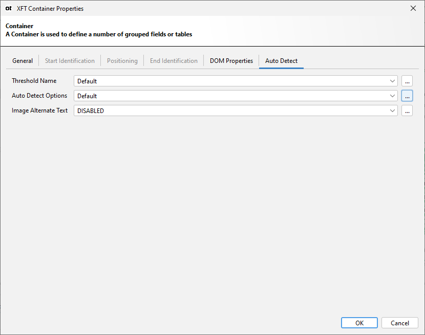 XFT Container properties