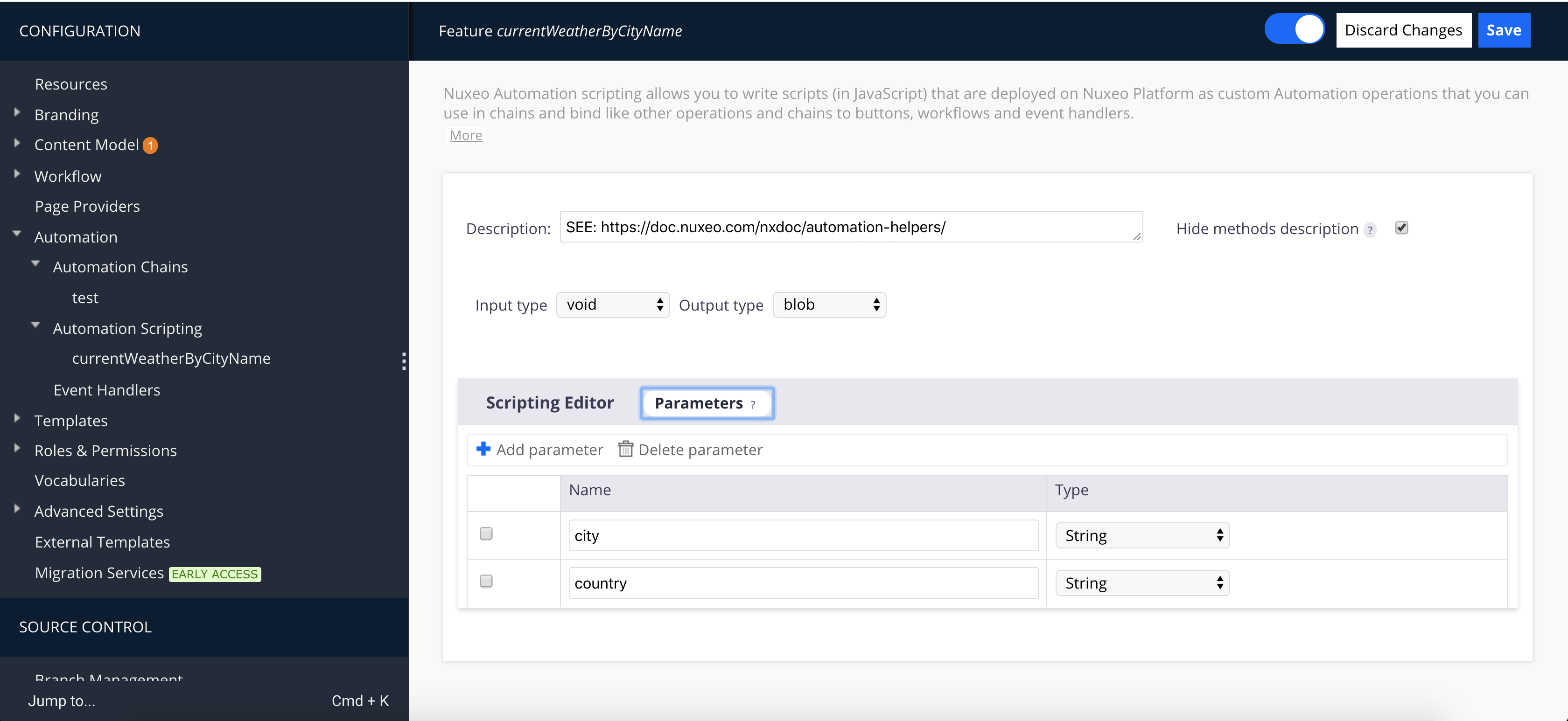 currentWeatherByCityName automation script parameters currentWeatherByCityName automation script parameters