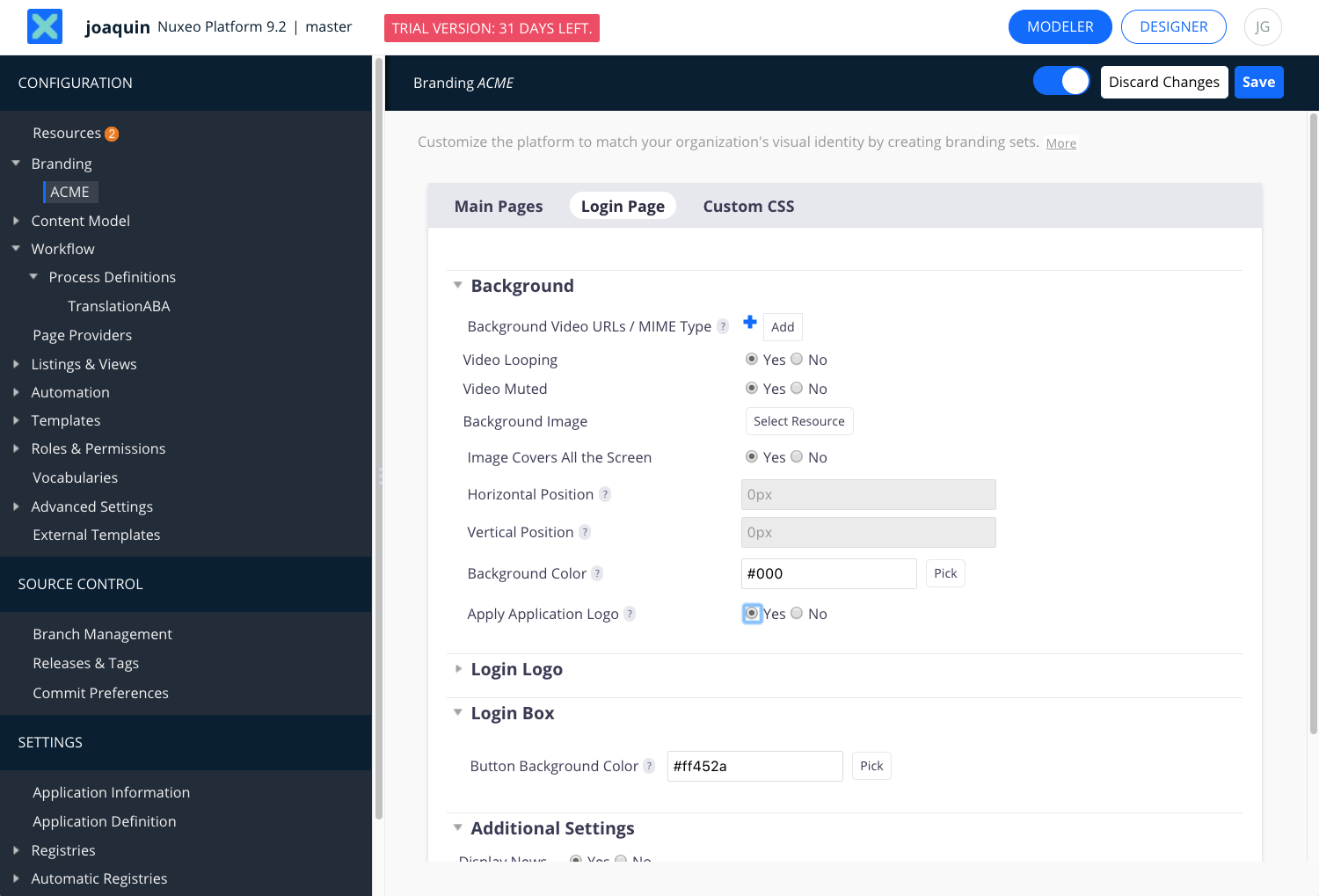 Nuxeo Studio: login page config Nuxeo Studio: login page config
