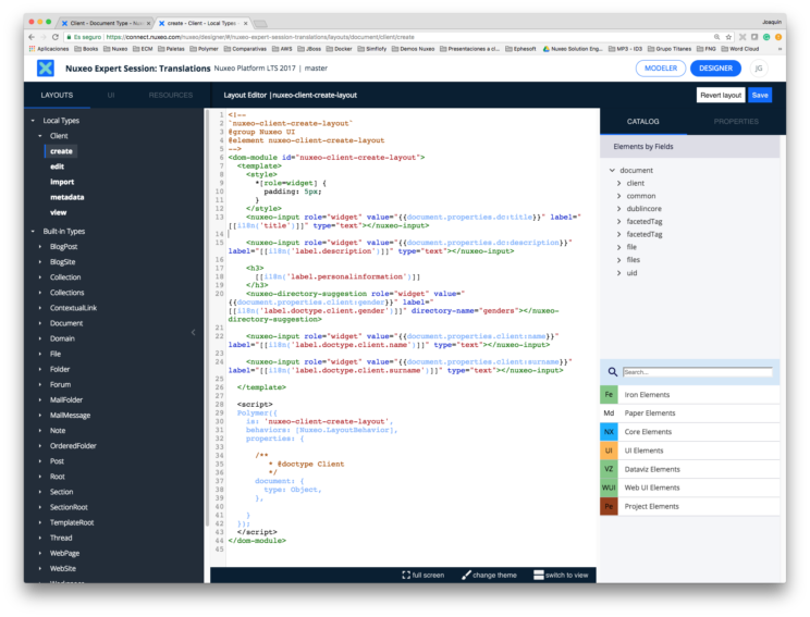 Nuxeo View Designer create layout source code Nuxeo View Designer create layout source code