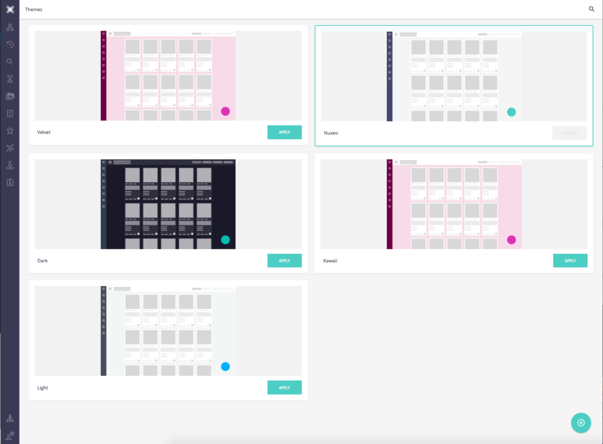 Nuxeo Web UI: User settings > themes Nuxeo Web UI: User settings > themes