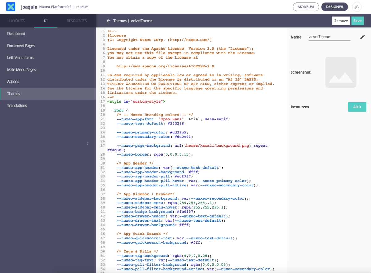 Studio Designer: New theme editor Studio Designer: New theme editor